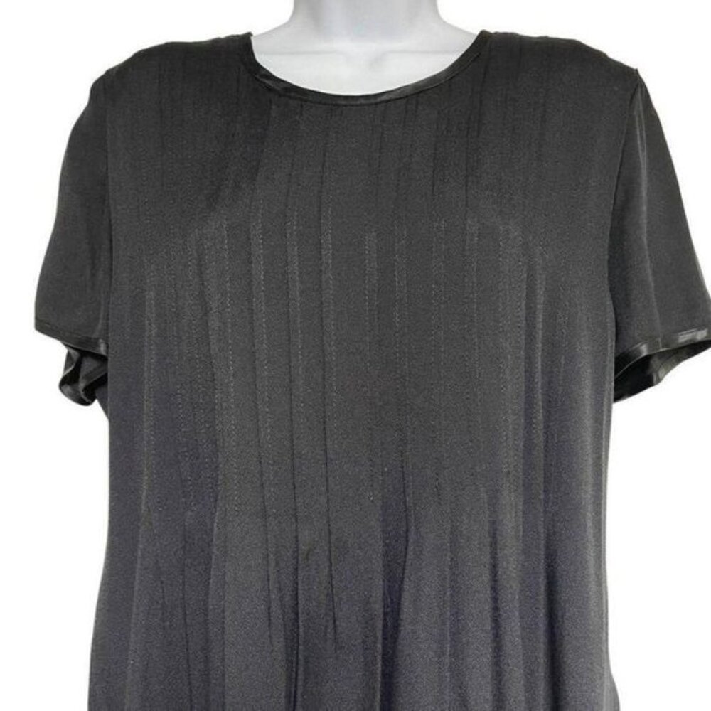 Vintage Jeffrey & Dara by Linda Hutley Maxi Dress Size 12 Short Sleeve Black - Picture 4 of 12